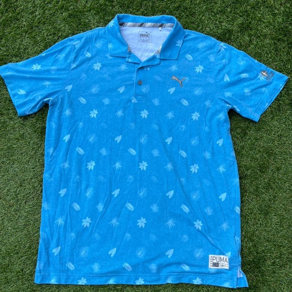 Puma Vibrant Blue Men's Polo Shirt - Picture 1 of 8